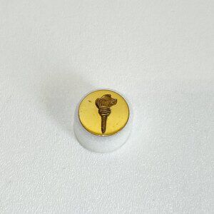 Army Enlisted ROTC Torch Of Knowledge Collar Device Metal 1" Memorabilia Vintage